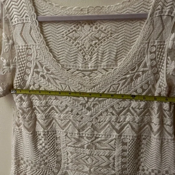 Meadow Rue Cream Embroidered Blouse - Picture 6 of 7